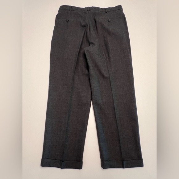 SLATES ORIGINAL FIT MEN’S WOOL CHINOS, DRESS PANTS 36” WAIST 27 ½” INSEAM GRAY - Picture 8 of 12